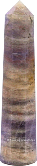 Amazing Gemstone Iolite Crystal Towers - Natural Healing Crystal Point Obelisk for Reiki Healing and Crystal Grid (3 Inch)