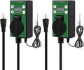 EAGLE PEAK Digital Heat Mat Thermostat Controller -4 to 108 °F for Heat Mat, Greenhouse, Heater Fan, Seedling, Germination, Fermentation and Reptiles, 15A/1500W, 2 Pack