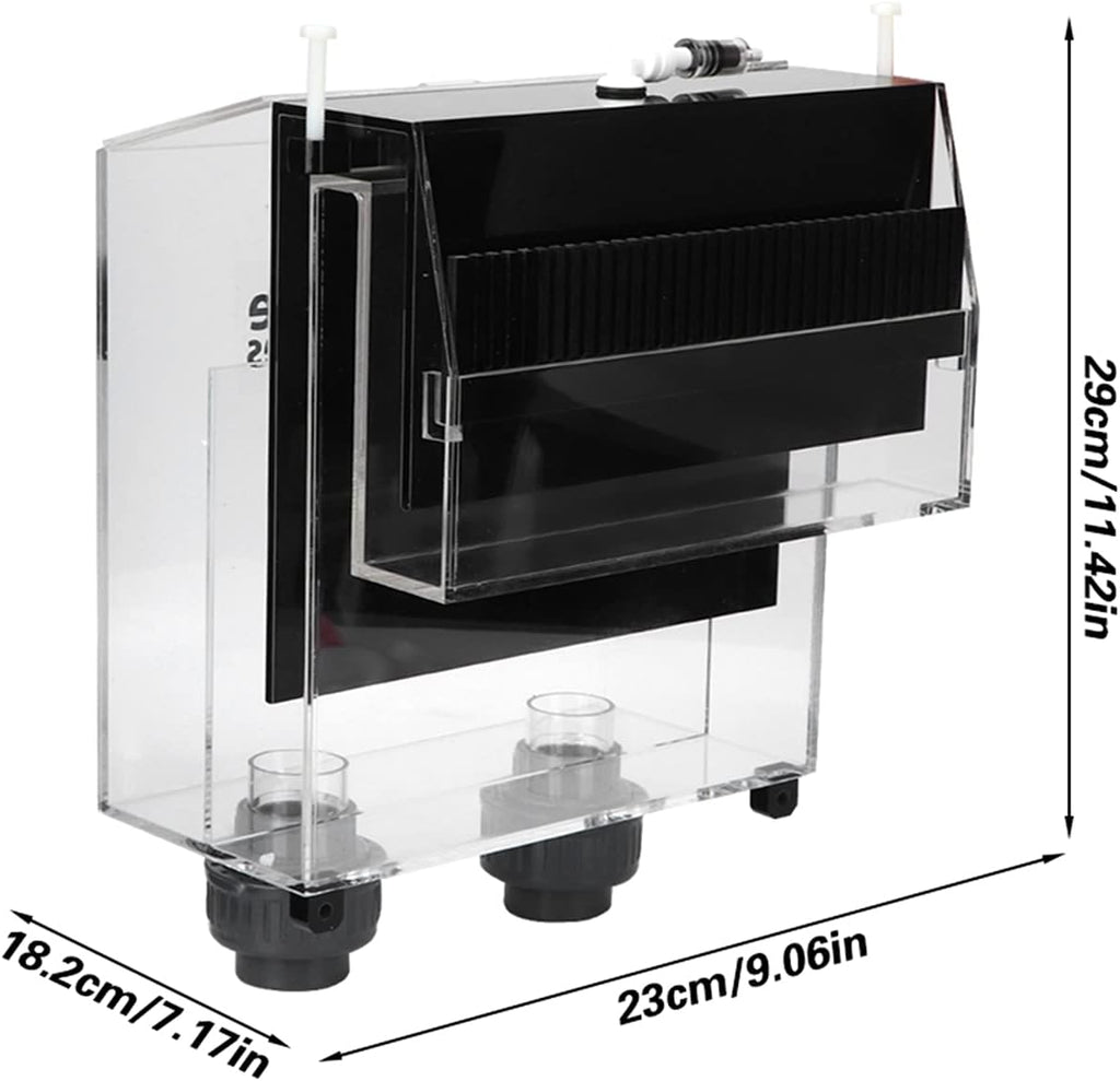 Acrylic Fish Overflow Box, Self Start Siphon with Overflow Comb and Check Valve, for Aquarium Sump System