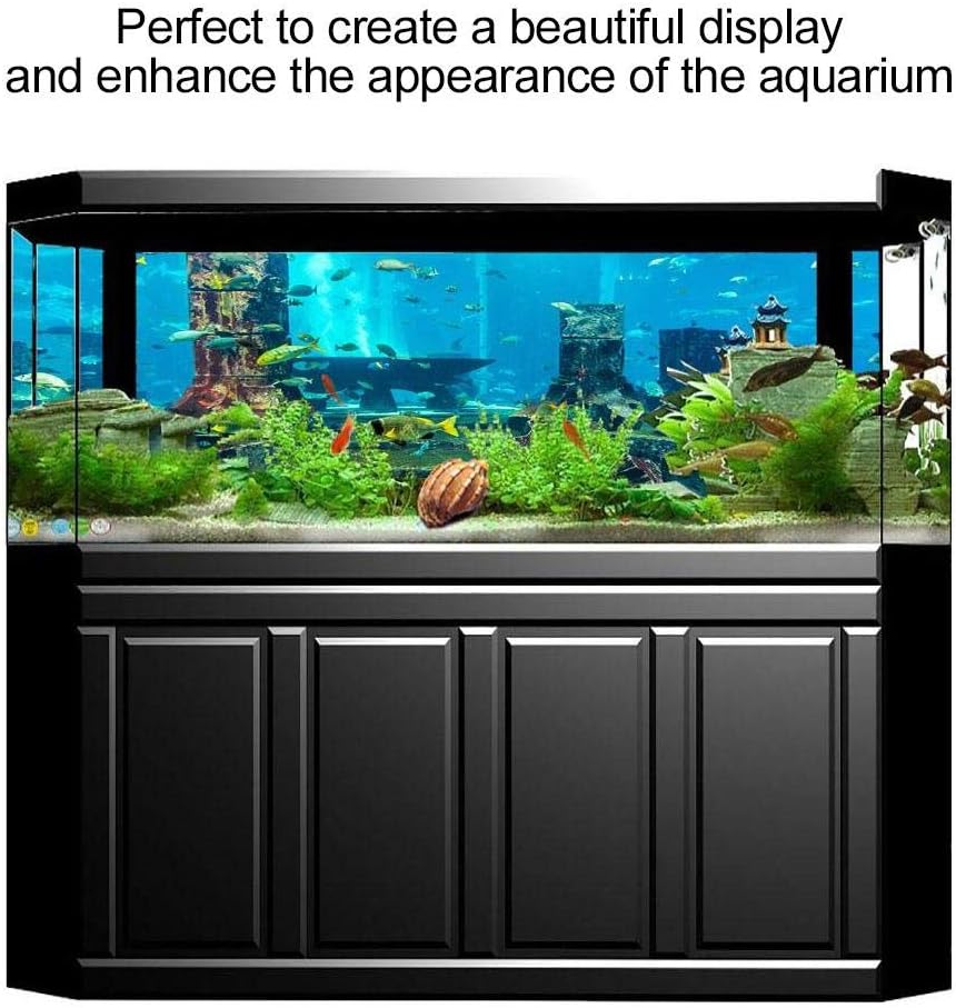 Yosoo PVC Coral Aquarium Background Underwater Poster,Fish Wall Decorations Sticker 4 Size(76x46cm)
