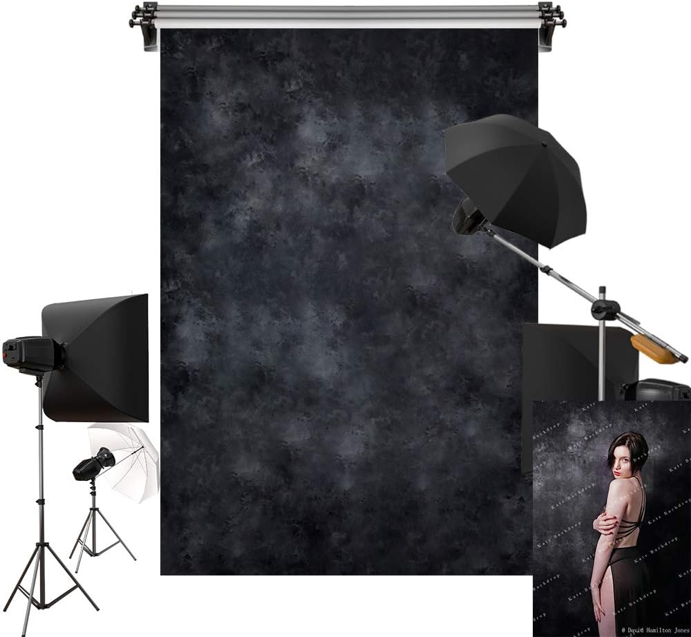 Kate 6.5x10ft/2m(W) x3m(H) Black Photo Backdrop Dark Textured Backgrounds Portrait Photography Studio Prop