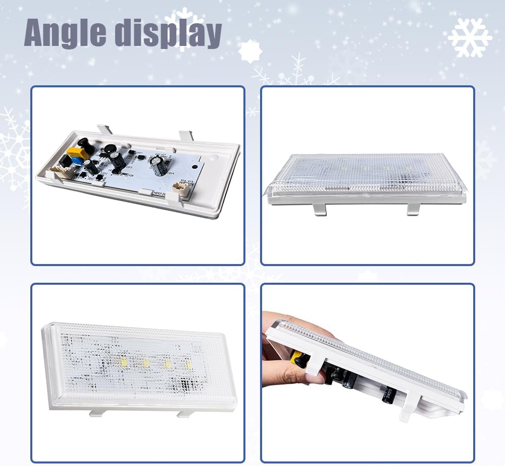 Refrigerator LED Light Replacement for Whirlpool WRS325FDAM04, W10465957, W10522611, PS11755867-2 LED Modules & Control Board Included
