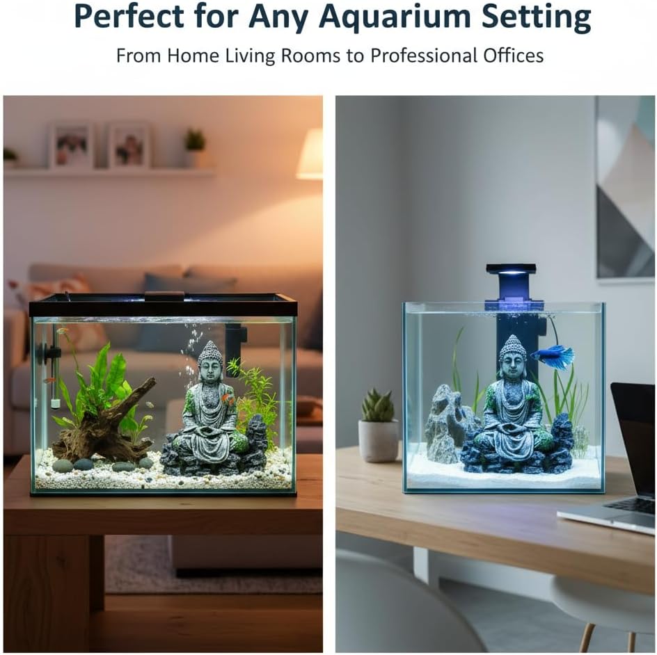 Buddha Meditation Budda Sculpture Decoration for Fish Tanks, Aquarium Decorations, Zen Garden Bonsai Decorations
