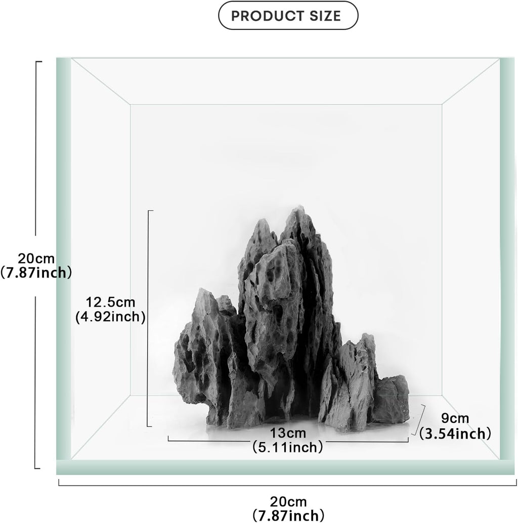 FZONE Aquarium Rocks Aquascaping, Micro Resin Seiryu Rock for Aquascaping