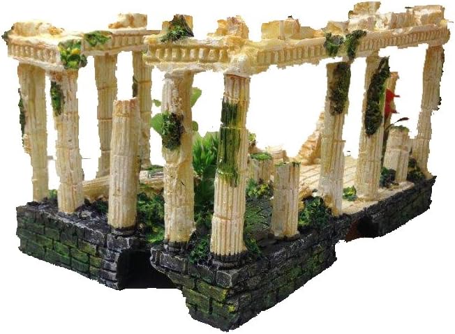 FixtureDisplays® Ancient Ruins Ornament for Aquarium Fish Tank Decoration Fragile-if Damaged Txt 630296419 0 for Replacement 12184 12184