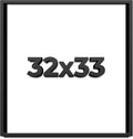 32x33 Shadow Box Frame Black | 1 Inch Deep Solid Wood Shadowbox Display Frame | UV Resistant Acrylic Plexiglass, Acid Free Backing, and Hanging Hardware | Dugan Picture Frame Style