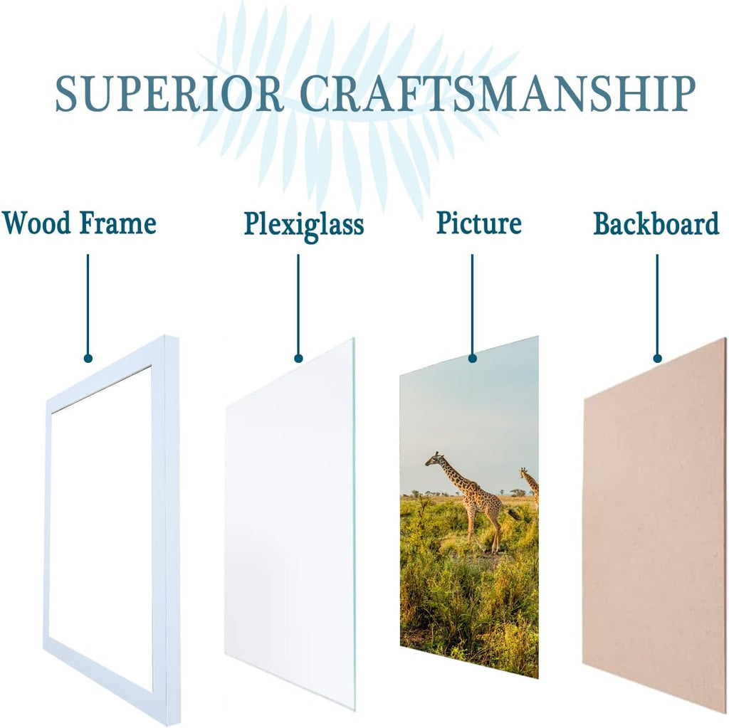 13x17 Picture frame Set of 3, wooden frame white for 13 x 17 Inch Picture Poster Photo with Durable Shatter Resistant Plexiglass,Wall Gallery 13 by 17 frame for Wall best gift