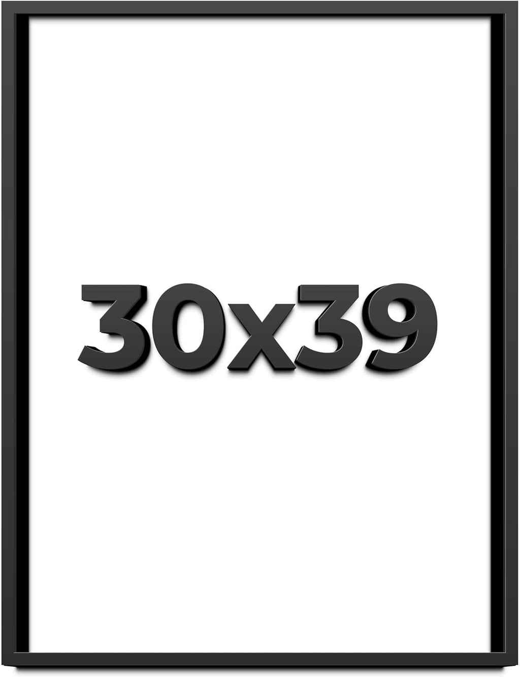 30x39 Shadow Box Frame Black | 1 Inch Deep Solid Wood Shadowbox Display Frame | UV Resistant Acrylic Plexiglass, Acid Free Backing, and Hanging Hardware | Dugan Picture Frame Style