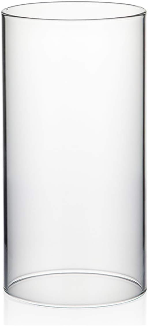 WGVI Hurricane Candle Holder Sleeve, Wide 4", Height 6", Clear Glass Cylinder Candleholder, Chimney Tube, Open Ended Candle Shade, 24 Pieces Bulk