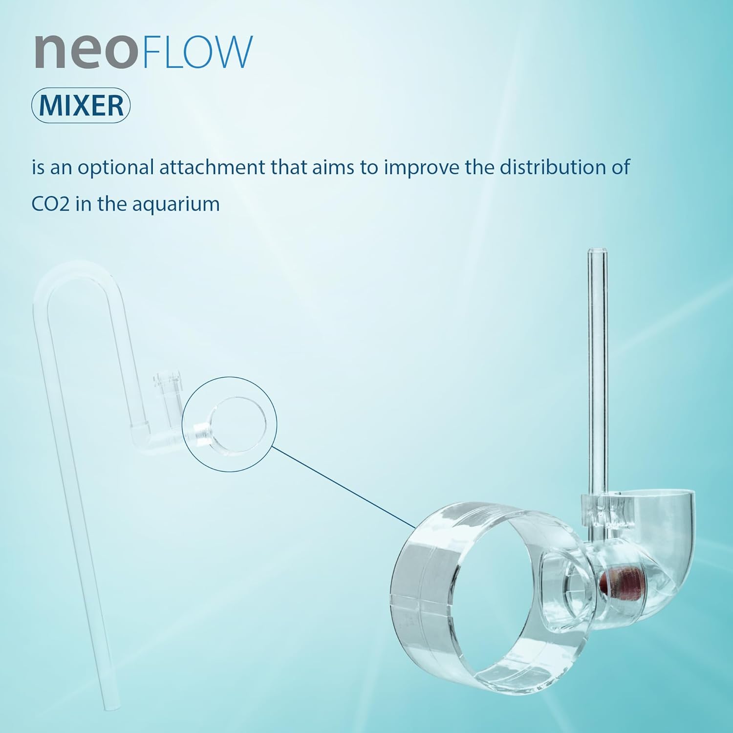 Neo Mixer - CO2 Diffuser for Neo Flow Lily Pipes, Efficient CO2 Dissolution, Easy Maintenance and Installation - Medium, 13mm 12/16mm