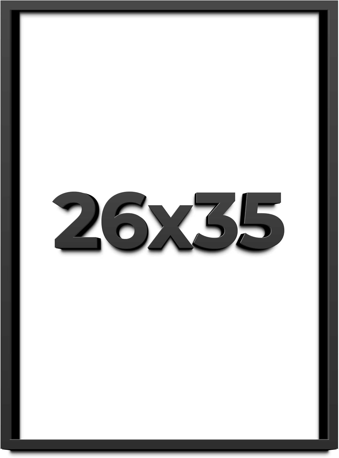 26x35 Shadow Box Frame Black | 1 Inch Deep Solid Wood Shadowbox Display Frame | UV Resistant Acrylic Plexiglass, Acid Free Backing, and Hanging Hardware | Dugan Picture Frame Style