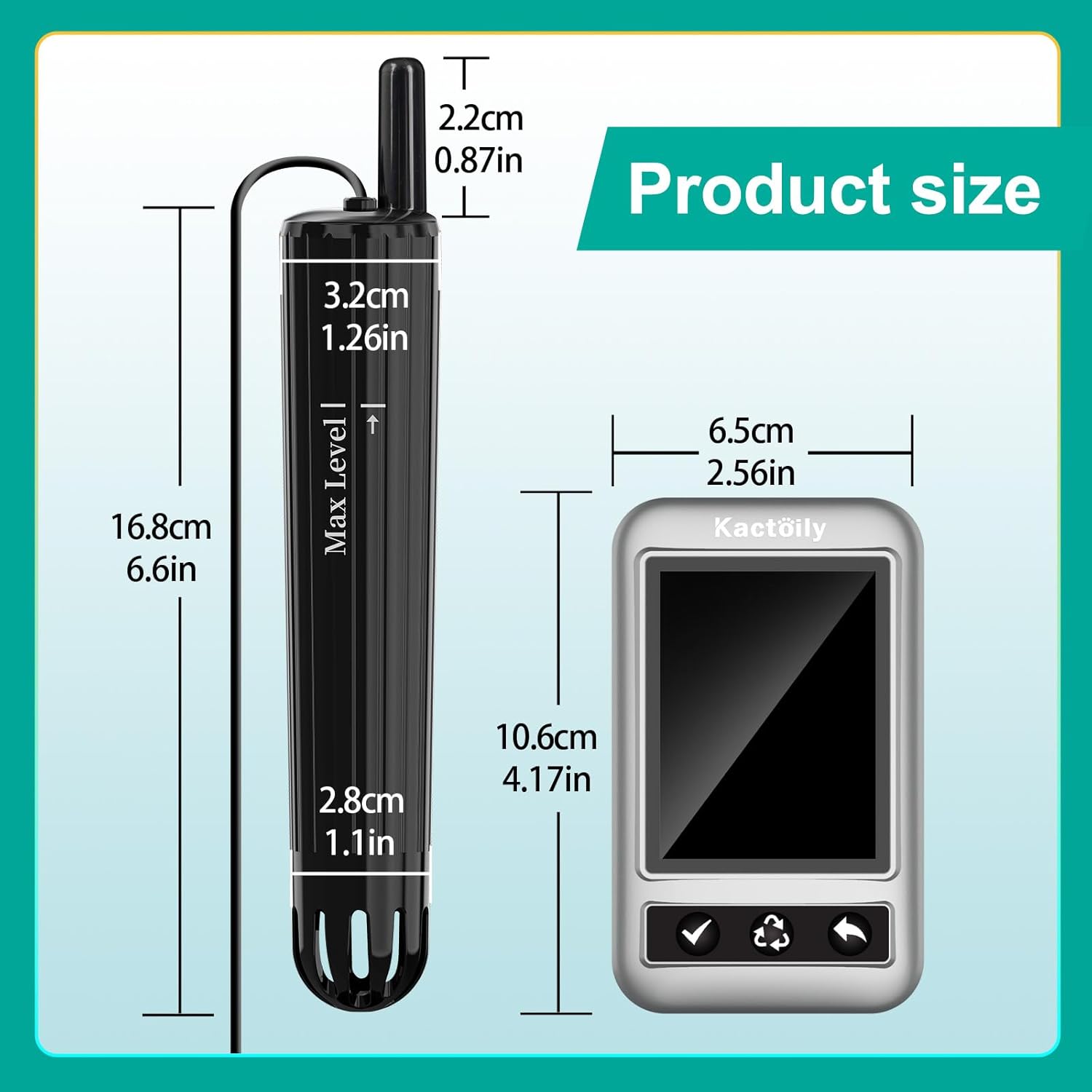 kactoily Digital Aquarium Water Tester, Salinity pH ORP TDS EC Temp Multi-Parameter Tester for Freshwater Saltwater Fish Tanks Real-Time Alerts