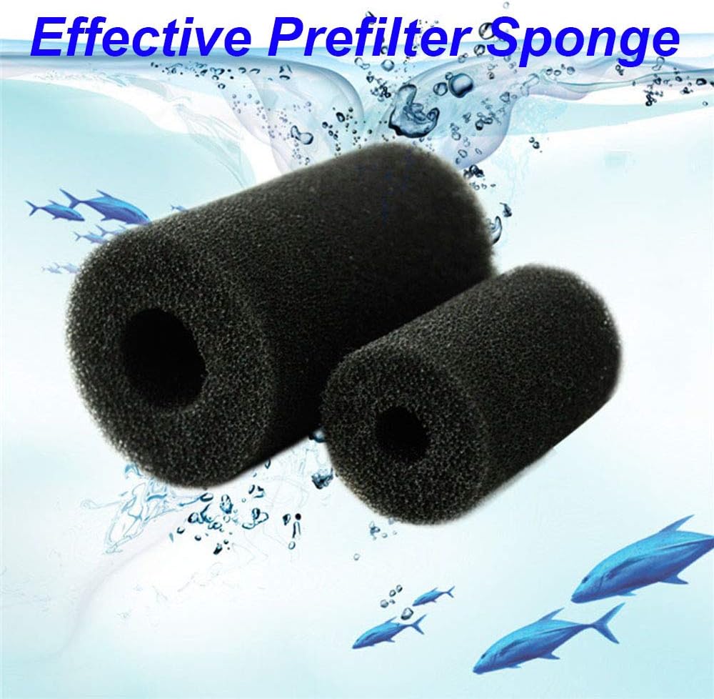 5″ Big Prefilter Sponge Foam Replacement Filtration Kit for Pond Aquarium Fish Tank, 6 Pack