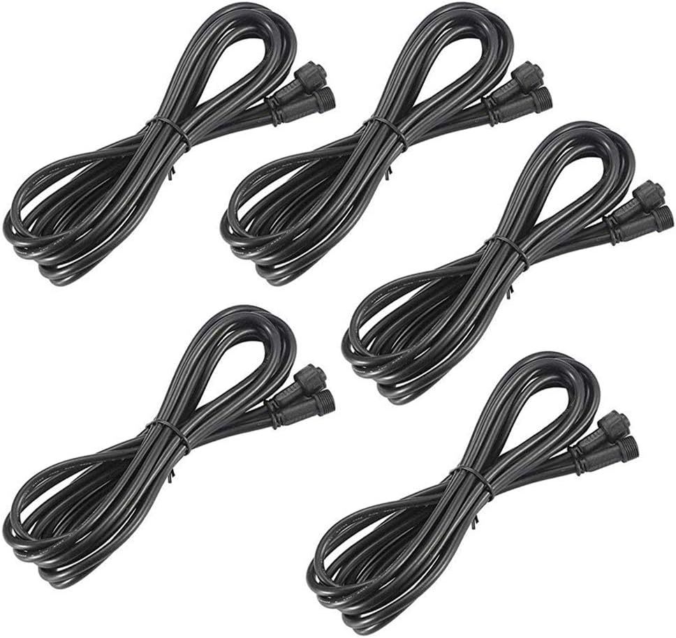 Sumaote 6.56ft 2m 5Pin Extension Cable Wire with Male and Female Connectors at Both Ends for RGBW Color LED Deck Light (5 Pin, 6.56ft, 5 Pack)