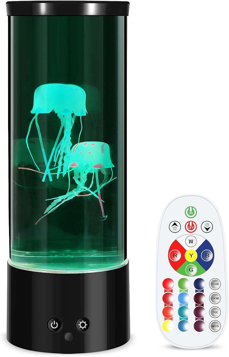 PEN&H Jellyfish Lamp,LED Jelly Fish Tank Lights,Sleep Aid Night Light -7 Color Changing LED Jellyfish Aquarium Mood Lamp for Home Office Desktop Decoration