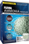 Fluval Ammonia Remover, Chemical Filter Media for Freshwater Aquariums, 3-Pack