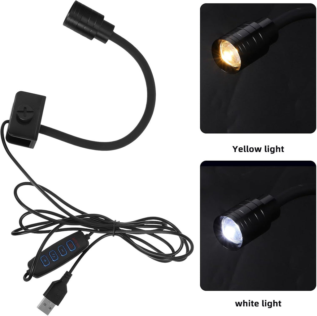 USB Powered LED Fish Tank Clip Light Adjustable Spotlight for Freshwater Aquariums Enhances Fish Colors Plant Growth Easy Installation Aquarium Lamp for Terrarium Decorations