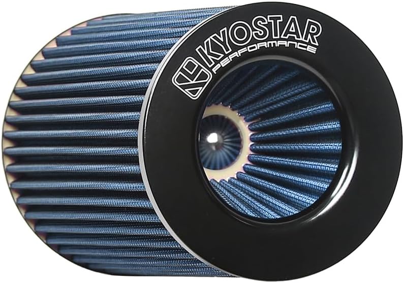 3/3.5/4inch Inlet Cold Air Intake Cone Replacement Performance Washable High Flow Dry Air Filter (BLUE)
