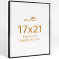 17x21 Aluminum Metal Picture Frame,Tempered Glass Black Photo Frame 17x21 for Family Photo,Posters,Art,Document to Wall Mount Horizontally or Vertically