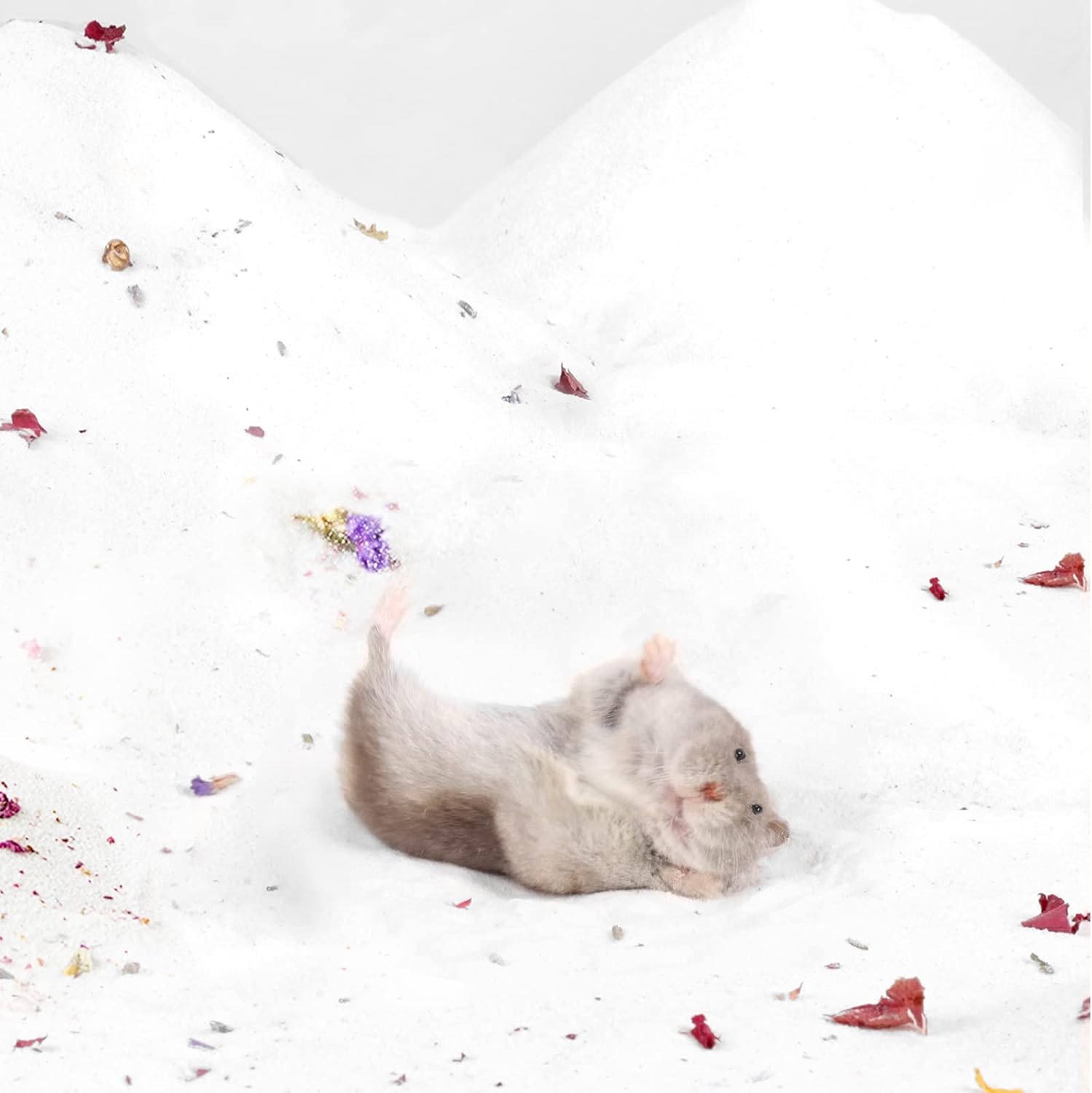 BUCATSTATE Dust-Free Hamster Bath Sand Plant Scented Bathing Sand for Dwarf Syrian Hamster and Other Small Animals 3.3lb/1.5kg