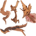 Aquarium Driftwood Small 4Pcs Natural Wood for Fish Tank Freshwater Decorations Reptile Branches Terrarium Decor Easy Install