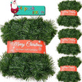 4 Pack 50 Feet Christmas Garland for Outdoor/Indoor Decoration, Soft Greenery Artificial Garland Decorations, Non-lit Green Xmas Garlands Perfect for Party Home Garden and Holiday Festival Decor