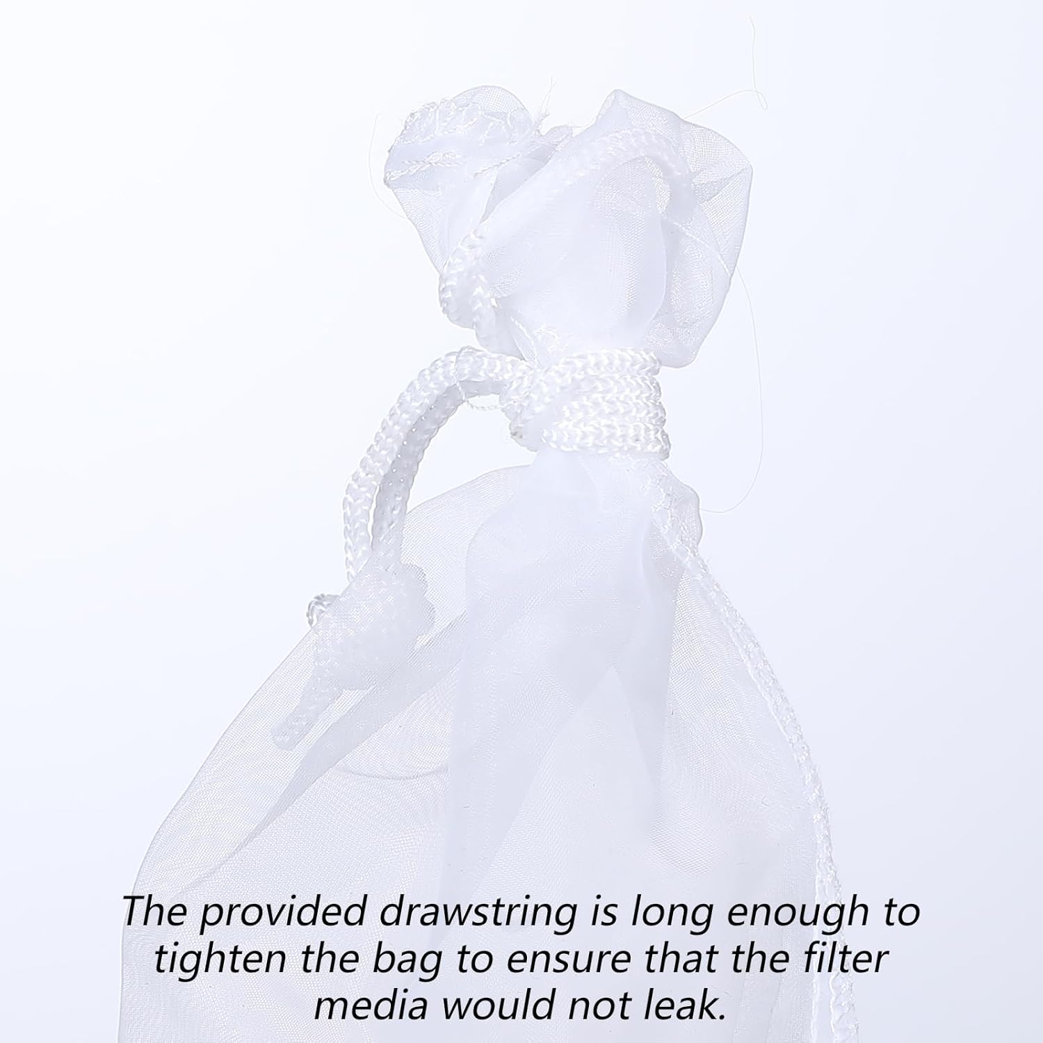 4 Pack 180μm Aquarium Filter Bags Aquarium Filter Bag Mesh Bags Drawstring Media Bag for Aquarium Purigen Packets for Aquarium Filter 7.5 * 3.6" Extra Fine Filter Impurities