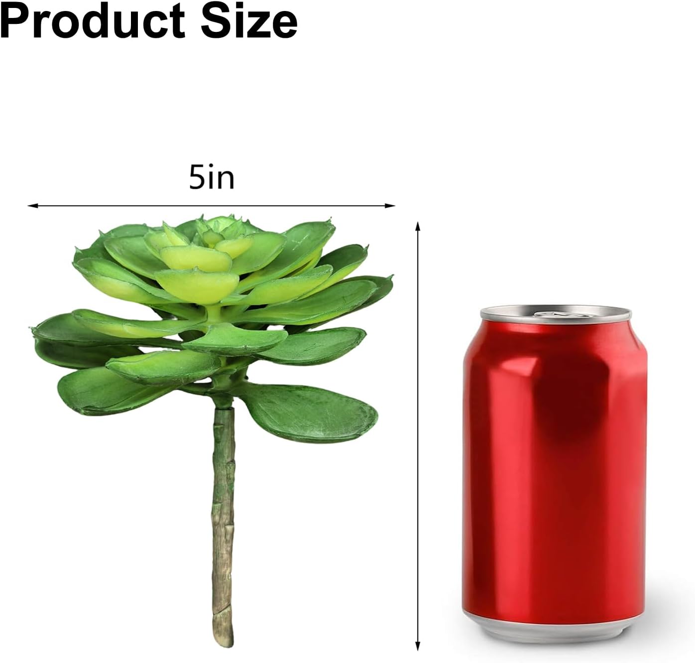 2Pcs Artificial Succulent Plants, Lotus Flower Realistic Fake Succulents, Fake Plant for Garden Arrangement Decor, Green