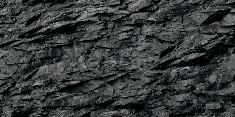 VIP. LINE 3D Effect Black Stone Texture Aquarium Background Poster Fish Tank Backdrop Decorations PVC Background (60" x 24"/ 152 x 61cm)