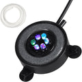 Aquarium LED Bubbler Stone Disc,IP68 Waterproof Fish Tank LED Bubbler Diffuser with Suction Cup Fixing for Freshwater Saltwater Tanks Aquariums(Pump Not Included)