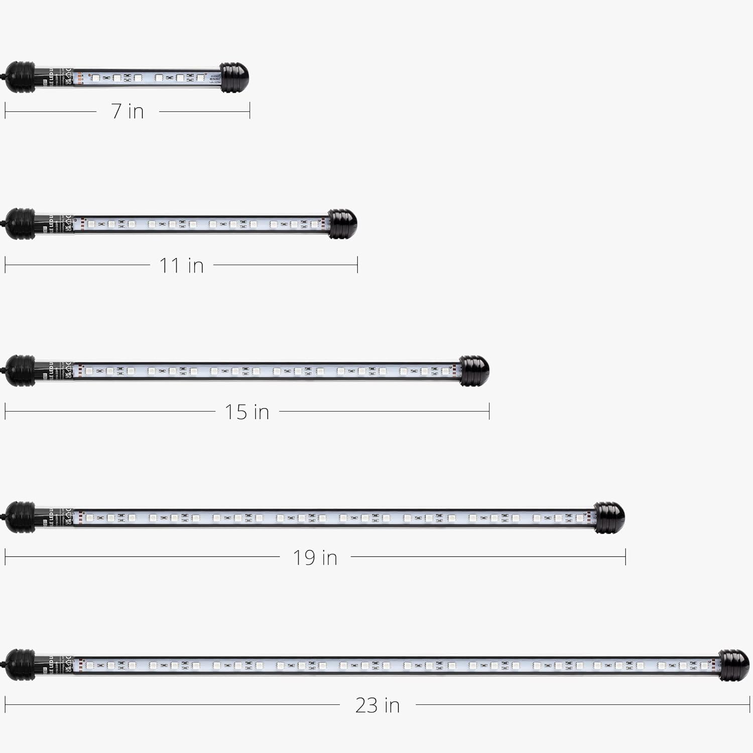 NICREW LED Aquarium Light, 19 Inches Submersible Fish Tank Light, Waterproof Underwater Light with Multicolor Option