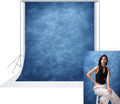 UrcTepics 8×8 ft Blue Fabric Photo Backdrops, Abstract Texture Backdrop for Headshots and Portraits, Photography Background for Studio and Vedio.
