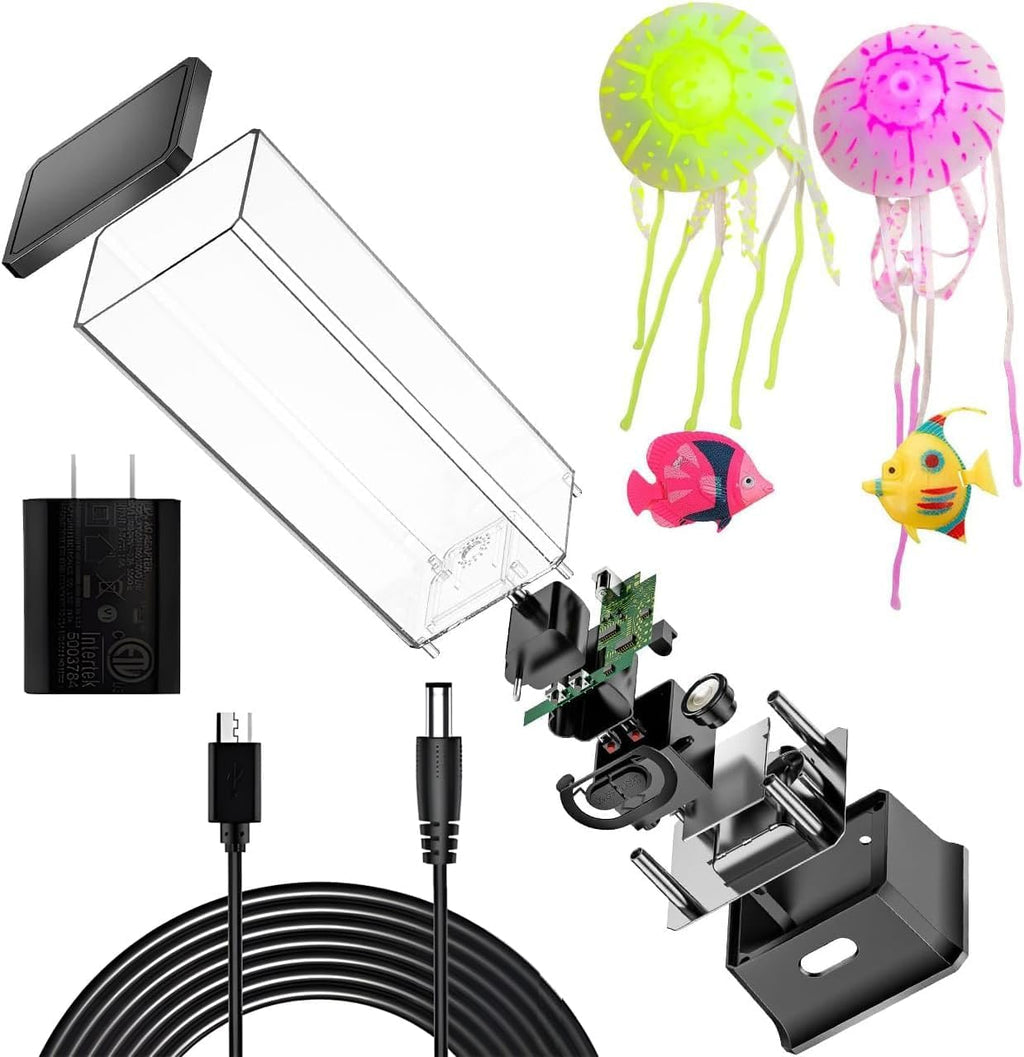 COLORLIFE Cool Electric Jellyfish Lamp with Bluetooth Speaker Music Gift for Boys Girls Adults Aquarium Tank Sensory Mood Night Light for Decorate Relax