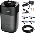 REPTI ZOO 10L Reptile Mister Fogger Terrariums Humidifier Extremly High Pressure Silent Pump Fog Machine Misting Rainforest Sprayer System Tank with 4PCS Nozzles for a Variety of Reptiles/Amphibians