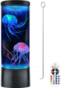 CALOVER Large Jellyfish Lamp Gifts for Kids Adults Electric Fantasy Tank Aquarium Night Mood Light for Birthday Holiday Home Christmas Decoration Relaxion