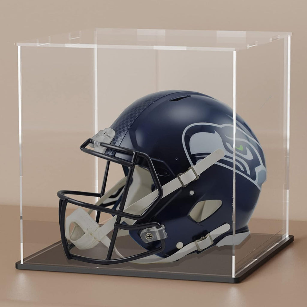 SVENJBB Acrylic Display Case, 12x12x12 Inch Cube, Clear Acrylic Box with Matte Black Base and Lid for Collectibles and Figures