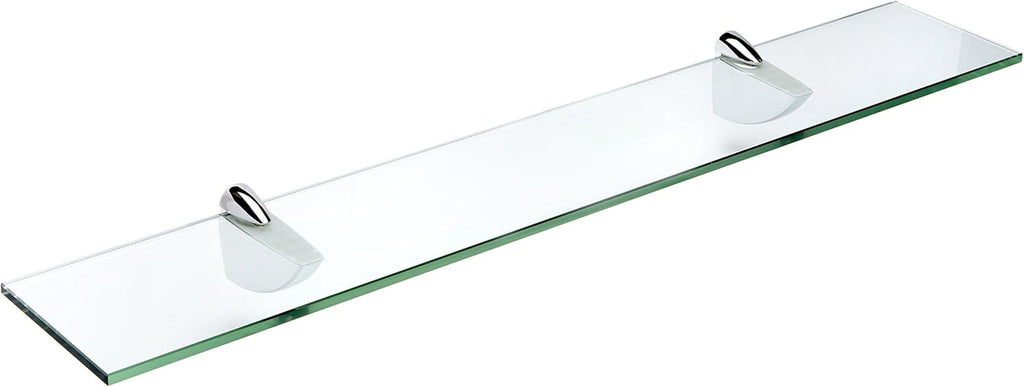 Spancraft Glass O-12x21-Chrome Oriole Glass Shelf, Chrome, 12" x 21"