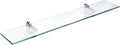 Spancraft Glass O-4.75x33-Chrome Oriole Glass Shelf, Chrome, 4.75" x 33"