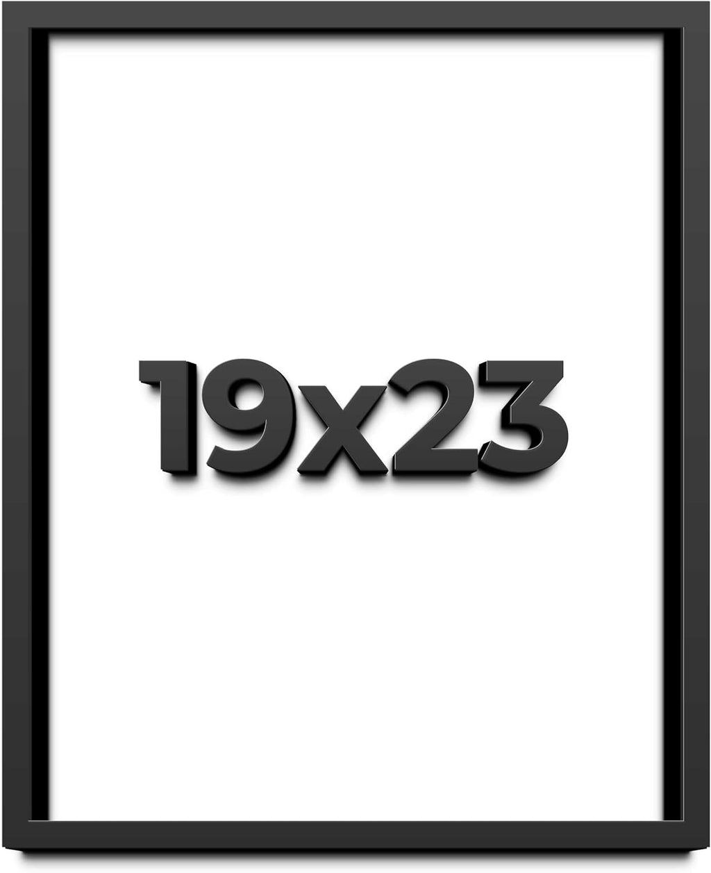 19x23 Shadow Box Frame Black | 1 Inch Deep Solid Wood Shadowbox Display | UV Resistant Acrylic Plexiglass, Acid Free Backing, Hanging Hardware | Dugan Picture Frame Style
