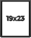 19x23 Shadow Box Frame Black | 1 Inch Deep Solid Wood Shadowbox Display | UV Resistant Acrylic Plexiglass, Acid Free Backing, Hanging Hardware | Dugan Picture Frame Style