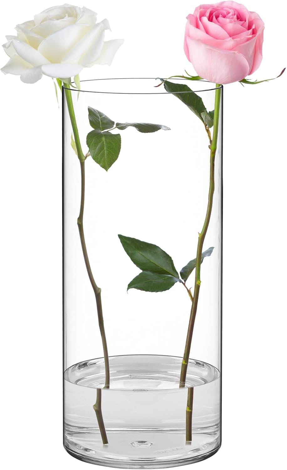 Suream 11.8 Inch Tall Plastic Flower Vases Bulk, Unbreakable Acrylic Cylinder Vases for Wedding Centerpieces, Home Living Party Dinner Office Decorations