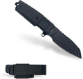 Extrema Ratio - Task C (Black) Fixed Blade Knife, Böhler N690 Steel Blade Hardened to 58 HRC, Burnished Finish, Full-Tang Design, Ergonomic Forprene Handle, Compact and Versatile, Precision Handcrafted in Italy, Reliable Outdoor Knife