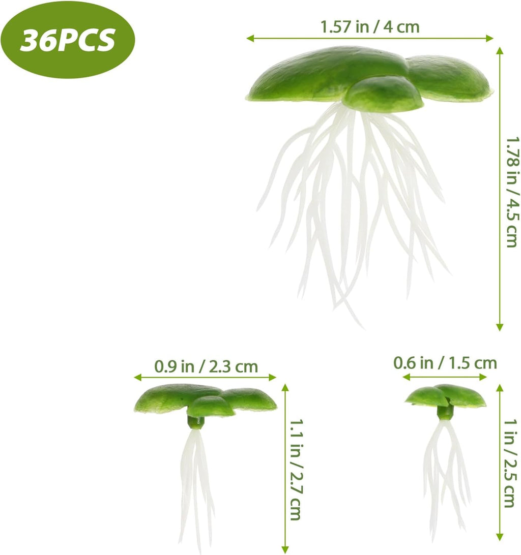108pcs Plastic Duckweed Artificial Floating Duckweed Mini Fake Duckweed Simulation Floating Plants for Aquarium Fish Tank Decor