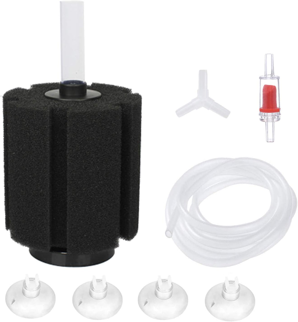 ALEGI Aquarium Bio Sponge Filter Kit with Air Tubing, Suction Cups, Check Valves for 55 Gallon Breeding Fry Betta Shrimp Fish Tank