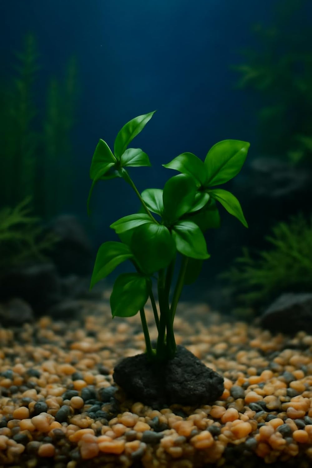 JGbaby Artificial Aquarium Plants,Fish Tank Decorations Betta Leaf Hammock 7in Realistic Silk & Plastic Plants, Hideout Decor for Betta. Goldfish,Reptiles,Small Tanks (Green Type-G)
