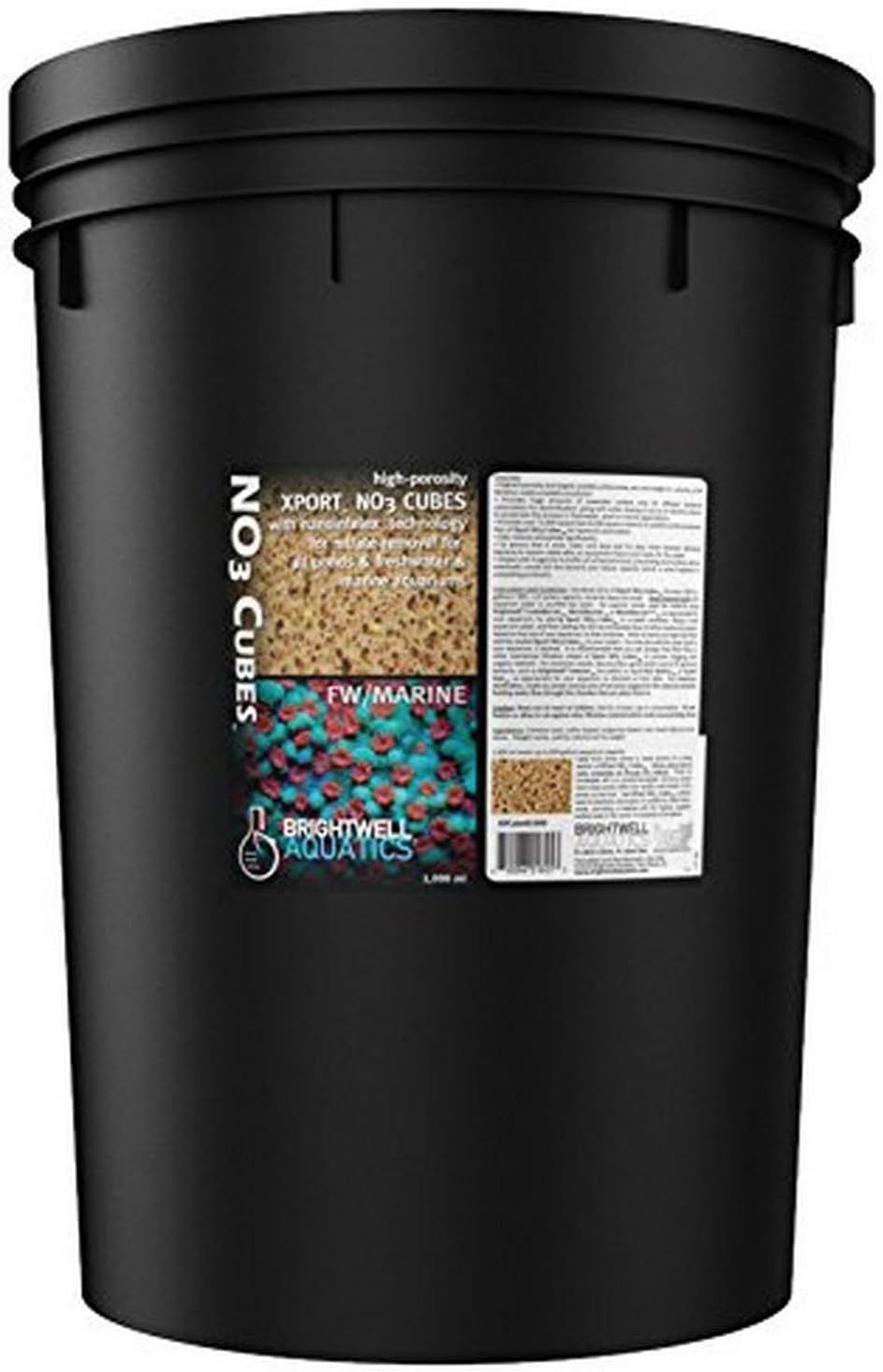 Brightwell Aquatics Xport-NO3 Cubes - ½” Cubes, Sulfur Doped, Activated Denitrification Media, 20-L, Model Number: XPCubeN20L