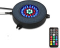 LED Aquarium Air Bubble Light Fish Tank Air Curtain Bubble Stone Disk with 36 LEDs Super Bright Lamp Beads, 13 Color Changing for Fish Tank