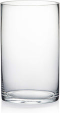WGV Cylinder Vase, Width 6", Height 10", Clear Glass Container Terrarium Candle Holder for Wedding Centerpiece, Party Event, Home Office Decor, 1 Piece