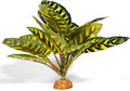 Reptile Terrarium Decor Plants, Bearded Dragon Tank Accessories fit Crested Gecko Leopard Lizard Chameleon Ball Python Snake Frog - Yellow Fake Prayer Peacock Plants