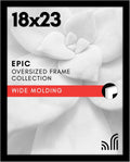 Americanflat 18x23 Poster Frame with Polished Plexiglass - Black Picture Frame - Wide Photo Frames Made of Engineered Wood for Vertical or Horizontal Wall Display - Epic Collection - Black